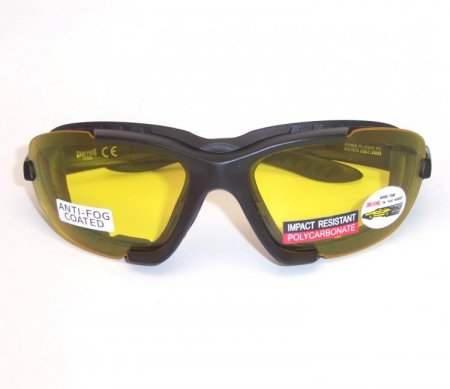 Choppers Convertible Night Drive Yellow Lens Goggles Glasses (Anti-Fog Coated) 91969-YL