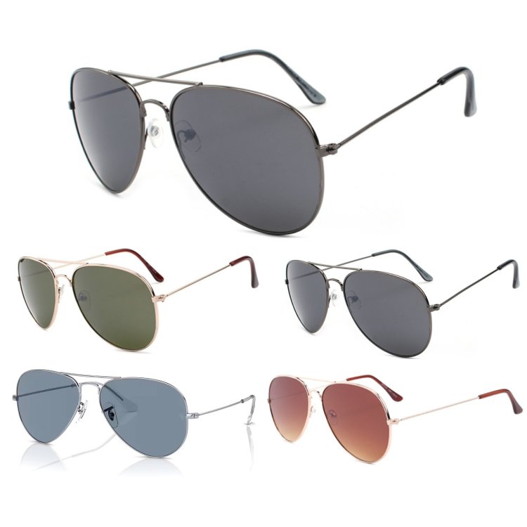 Aviator Metal Sunglasses AV007-1