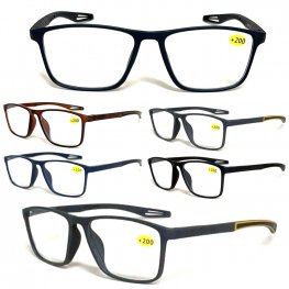 Spring Temple Plastic Unisex Reading Glasses 2 Style Asstd R9276-77 Spring Temple Plastic Unisex Reading Glasses 2 Style Asstd R9276-77